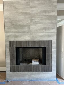 fireplace tile work